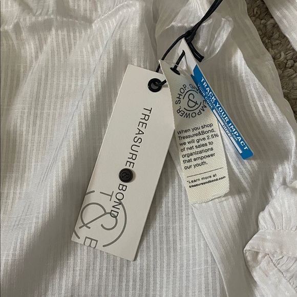 Treasure & Bond Sheer White Blouse - Picture 3 of 5